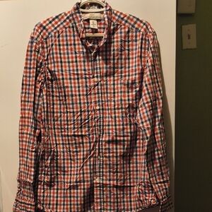 L.O.G.G Label Of Graded Goods H&M Men's Red and Blue Plaid Shirt